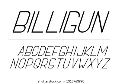 Trendy font. Minimalistic style alphabet. Decorative typeface. Letters for your design. Vector font. 