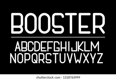 Trendy font. Minimalistic style alphabet. Decorative typeface. Letters for your design. Vector font. 