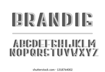 Trendy font. Minimalistic style alphabet. Decorative typeface. Letters for your design. Vector font. 