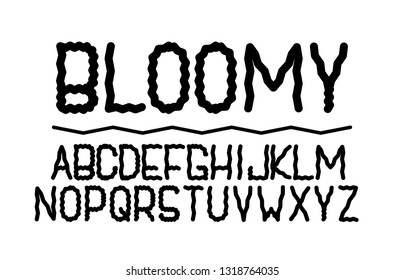 Trendy font. Minimalistic style alphabet. Decorative typeface. Letters for your design. Vector font. 