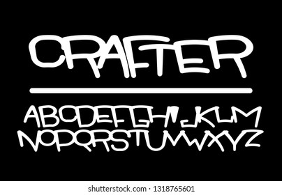 Trendy font. Minimalistic style alphabet. Decorative typeface. Letters for your design. Vector font. 