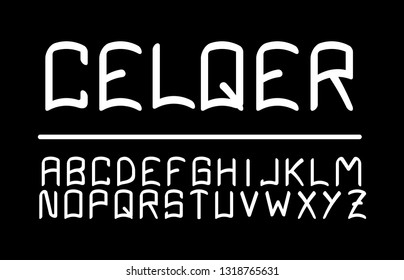 Trendy font. Minimalistic style alphabet. Decorative typeface. Letters for your design. Vector font. 