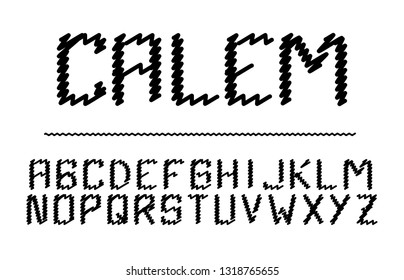 Trendy font. Minimalistic style alphabet. Decorative typeface. Letters for your design. Vector font. 