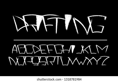 Trendy font. Minimalistic style alphabet. Decorative typeface. Letters for your design. Vector font. 