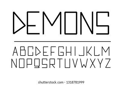 Trendy font. Minimalistic style alphabet. Decorative typeface. Letters for your design. Vector font. 