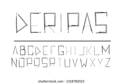 Trendy font. Minimalistic style alphabet. Decorative typeface. Letters for your design. Vector font. 