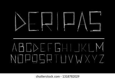 Trendy font. Minimalistic style alphabet. Decorative typeface. Letters for your design. Vector font. 