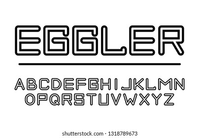 Trendy font. Minimalistic style alphabet. Decorative typeface. Letters for your design. Vector font. 