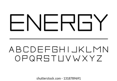 Trendy font. Minimalistic style alphabet. Decorative typeface. Letters for your design. Vector font. 