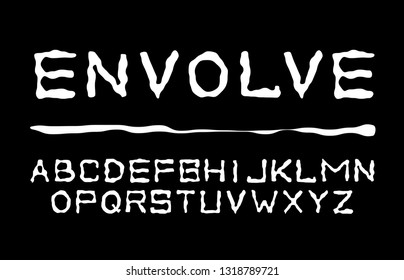 Trendy font. Minimalistic style alphabet. Decorative typeface. Letters for your design. Vector font. 