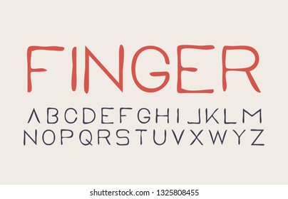 Trendy font. Minimalistic style alphabet. Decorative typeface. Letters for your design. Vector font. 