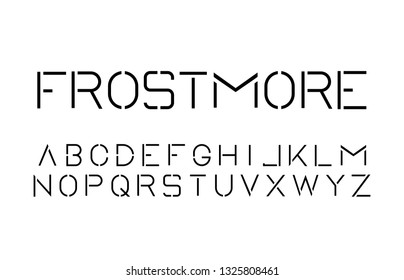 Trendy font. Minimalistic style alphabet. Decorative typeface. Letters for your design. Vector font. 