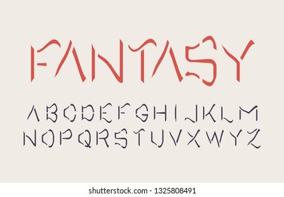Trendy font. Minimalistic style alphabet. Decorative typeface. Letters for your design. Vector font. 