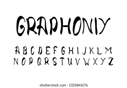Trendy font. Minimalistic style alphabet. Decorative typeface. Letters for your design. Vector font. 