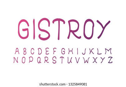 Trendy font. Minimalistic style alphabet. Decorative typeface. Letters for your design. Vector font. 