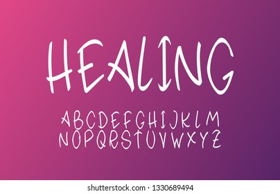 Trendy font. Minimalistic style alphabet. Decorative typeface. Letters for your design. Vector font. 