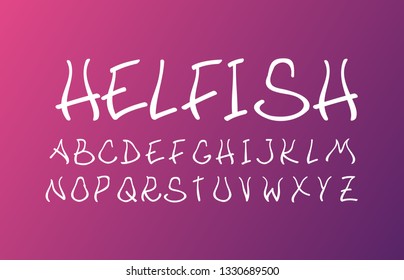 Trendy font. Minimalistic style alphabet. Decorative typeface. Letters for your design. Vector font. 