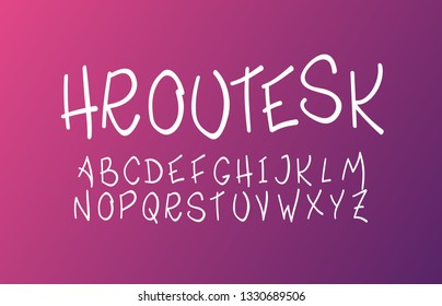 Trendy font. Minimalistic style alphabet. Decorative typeface. Letters for your design. Vector font. 