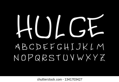 Trendy font. Minimalistic style alphabet. Decorative typeface. Letters for your design. Vector font. 