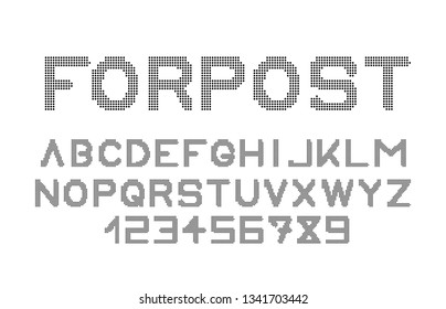 Trendy font. Minimalistic style alphabet. Decorative typeface. Letters for your design. Vector font. 