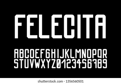 Trendy font. Minimalistic style alphabet. Decorative typeface. Letters for your design. Vector font. 