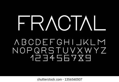 Trendy font. Minimalistic style alphabet. Decorative typeface. Letters for your design. Vector font. 