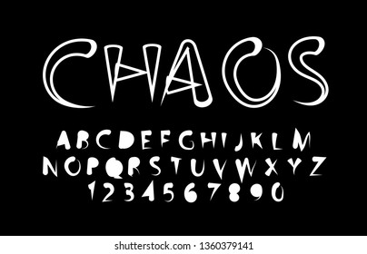 Trendy font. Minimalistic style alphabet. Decorative typeface. Letters for your design. Vector font. 