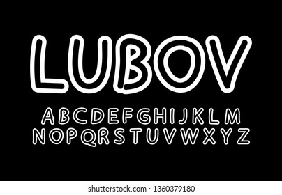 Trendy font. Minimalistic style alphabet. Decorative typeface. Letters for your design. Vector font. 
