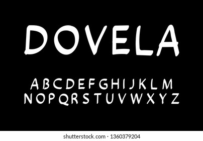 Trendy font. Minimalistic style alphabet. Decorative typeface. Letters for your design. Vector font. 