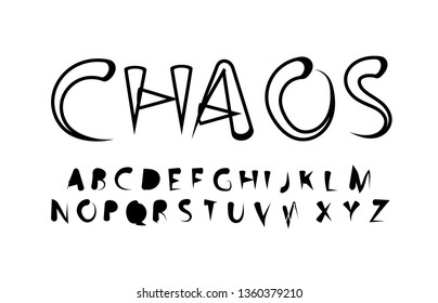 Trendy font. Minimalistic style alphabet. Decorative typeface. Letters for your design. Vector font. 