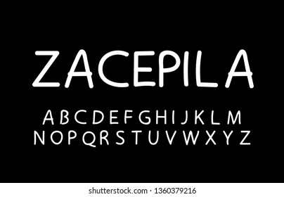 Trendy font. Minimalistic style alphabet. Decorative typeface. Letters for your design. Vector font. 