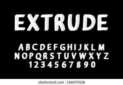 Trendy font. Minimalistic style alphabet. Decorative typeface. Letters for your design. Vector font. 