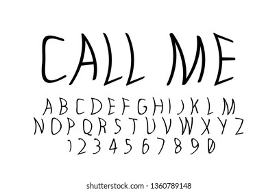 Trendy font. Minimalistic style alphabet. Decorative typeface. Letters for your design. Vector font. 
