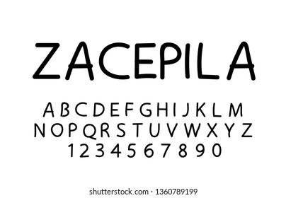 Trendy font. Minimalistic style alphabet. Decorative typeface. Letters for your design. Vector font. 
