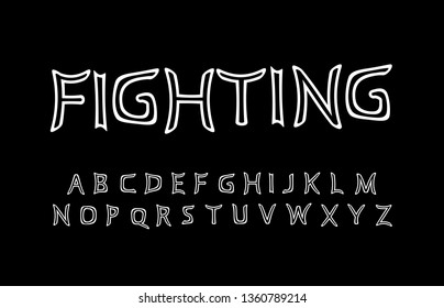Trendy font. Minimalistic style alphabet. Decorative typeface. Letters for your design. Vector font. 