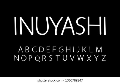 Trendy font. Minimalistic style alphabet. Decorative typeface. Letters for your design. Vector font. 