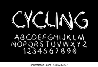 Trendy font. Minimalistic style alphabet. Decorative typeface. Letters for your design. Vector font. 