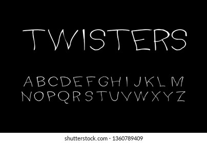 Trendy font. Minimalistic style alphabet. Decorative typeface. Letters for your design. Vector font. 