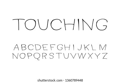 Trendy font. Minimalistic style alphabet. Decorative typeface. Letters for your design. Vector font. 