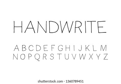 Trendy font. Minimalistic style alphabet. Decorative typeface. Letters for your design. Vector font. 