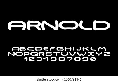 Trendy font. Minimalistic style alphabet. Decorative typeface. Letters for your design. Vector font.