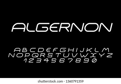Trendy font. Minimalistic style alphabet. Decorative typeface. Letters for your design. Vector font.
