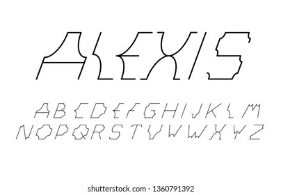 Trendy font. Minimalistic style alphabet. Decorative typeface. Letters for your design. Vector font.