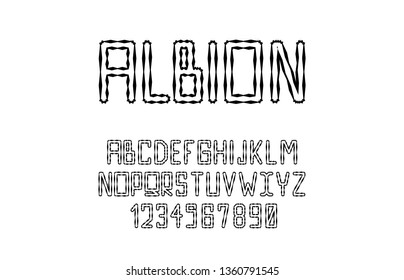 Trendy font. Minimalistic style alphabet. Decorative typeface. Letters for your design. Vector font.