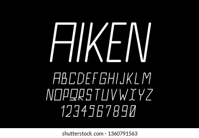 Trendy font. Minimalistic style alphabet. Decorative typeface. Letters for your design. Vector font.