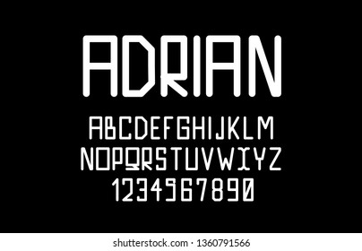 Trendy font. Minimalistic style alphabet. Decorative typeface. Letters for your design. Vector font.