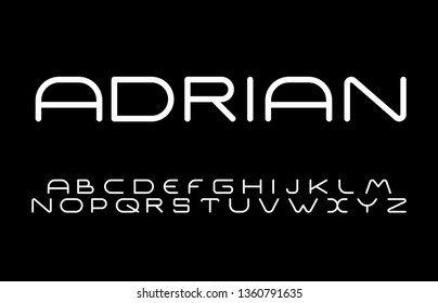Trendy font. Minimalistic style alphabet. Decorative typeface. Letters for your design. Vector font.