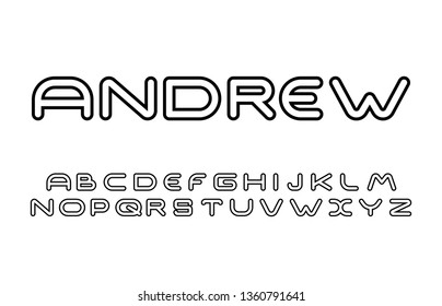 Trendy font. Minimalistic style alphabet. Decorative typeface. Letters for your design. Vector font.