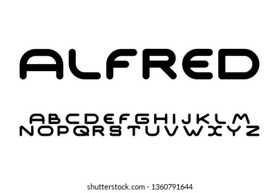 Trendy font. Minimalistic style alphabet. Decorative typeface. Letters for your design. Vector font.