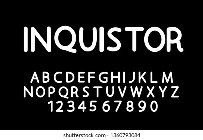 Trendy font. Minimalistic style alphabet. Decorative typeface. Letters for your design. Vector font
